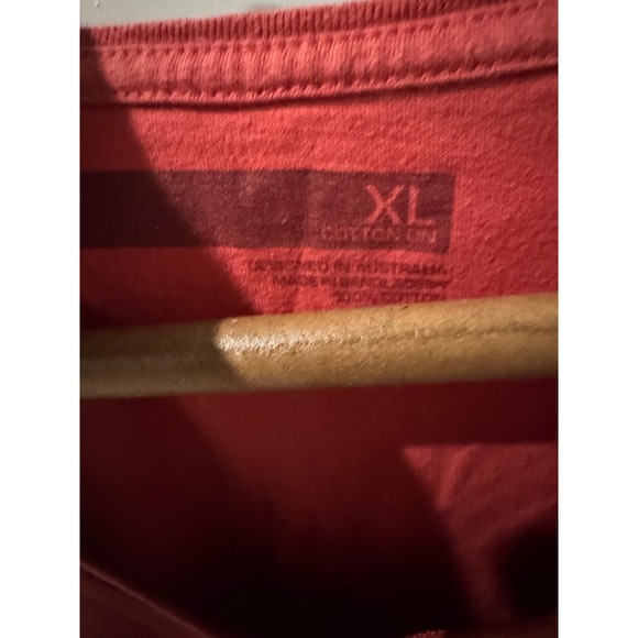 Cotton On Men's V-Neck T-Shirt XL Red - Picture 2 of 3